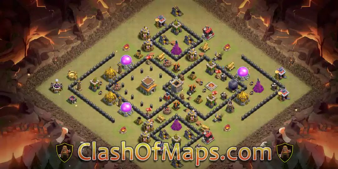 "14+ best TH8 war base designs with copy links for 2020 - Town Hall 8 list #1"