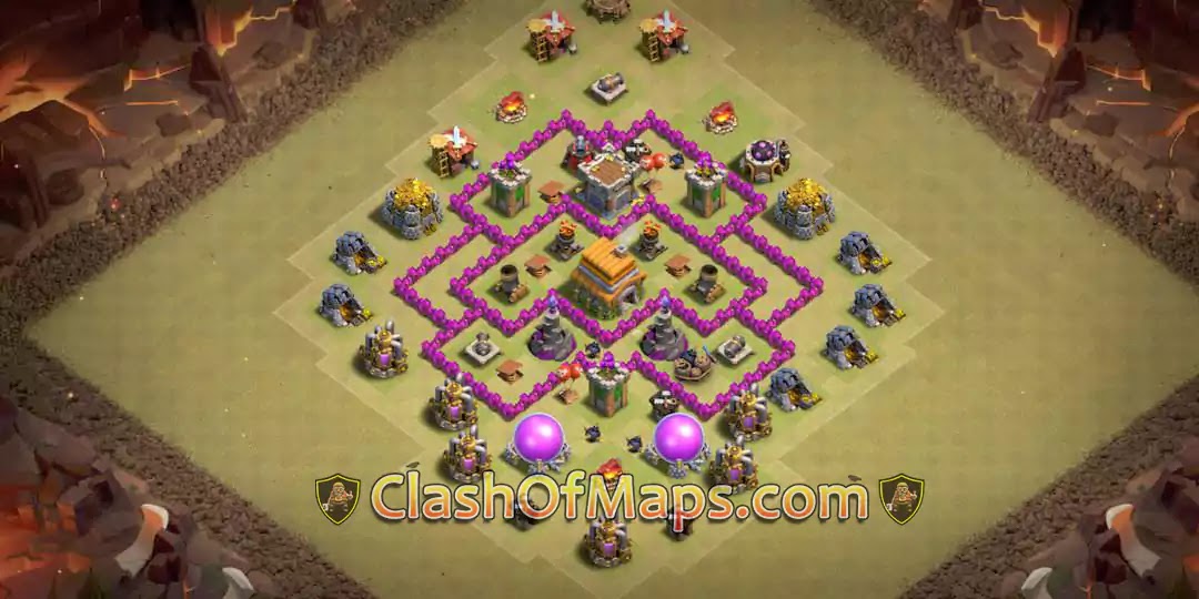 "Top 6 best TH6 war base designs with links for 2020 - Town Hall 6 list #1"