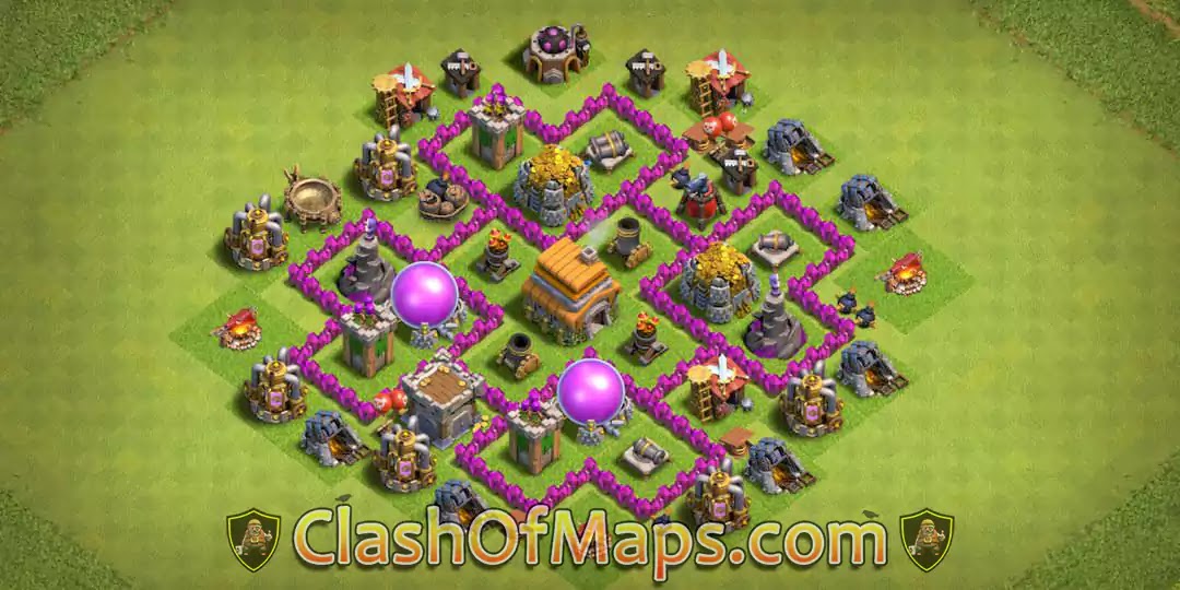 "Top 6 most popular TH6 farming base designs with links for 2020 - Town Hall 6 list #1"