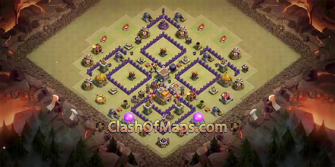 Th7 anti dragon base Layout With Link - Town hall 7