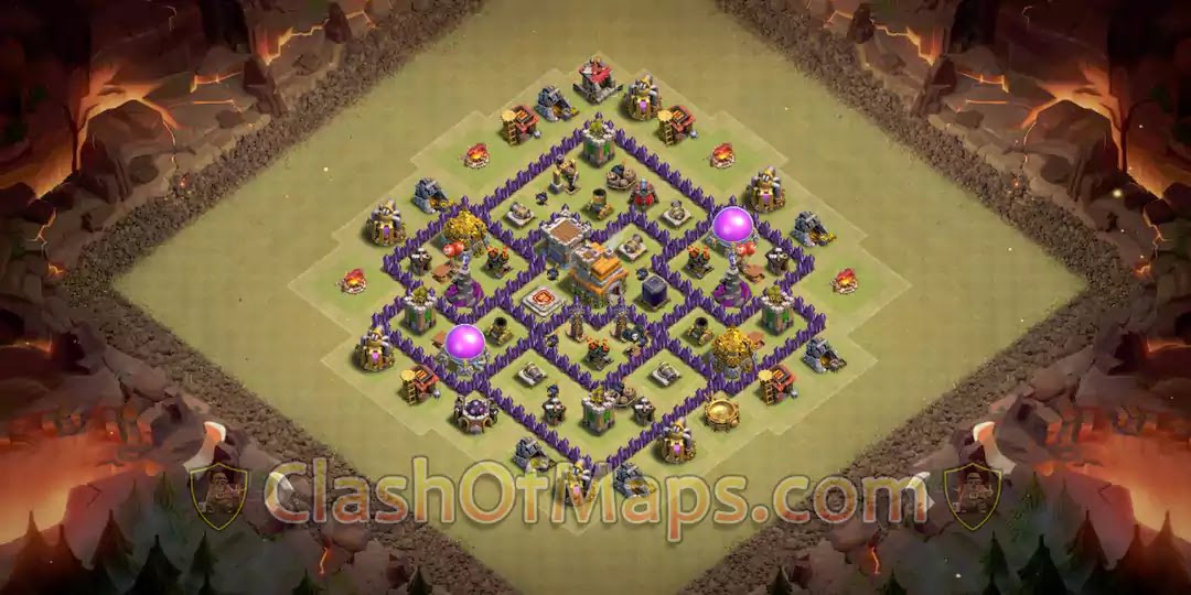 Th7 anti 3 star base 2024 - With LINK - Clash of Maps