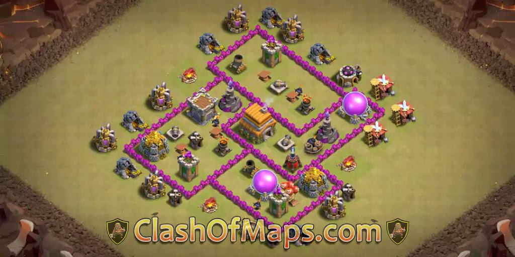 Protect Your Resources with this Town Hall 6 Trophy Base