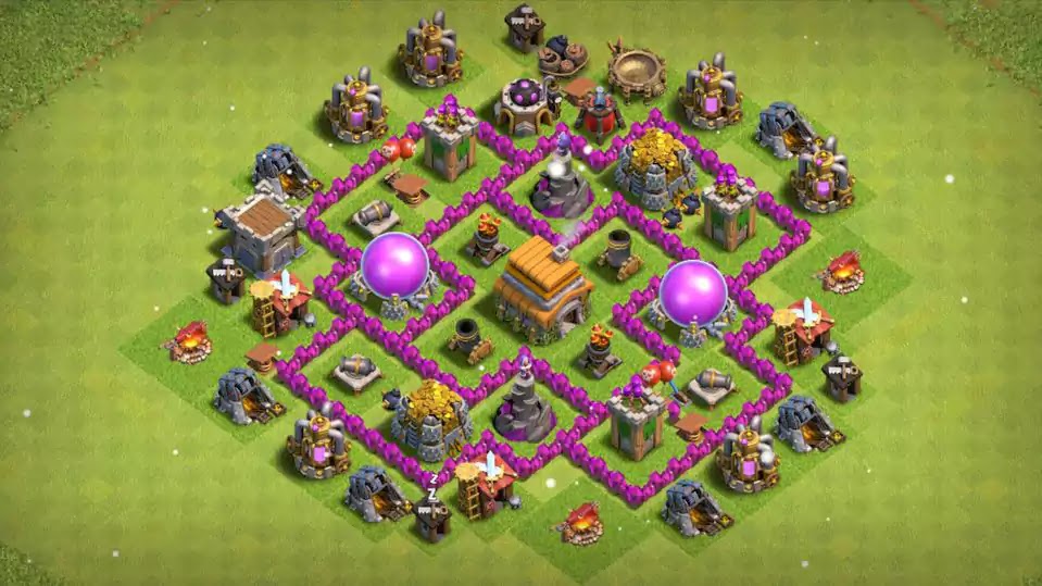 Optimized Town Hall 6 Farming Base for Clash of Clans Players