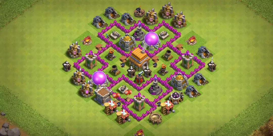 Efficient Town Hall 6 Farming Base Layout for Clash of Clans