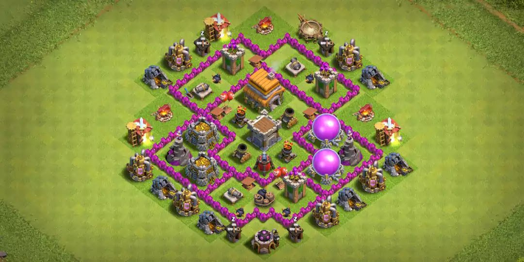 Best TH6 Farming Base to Protect Resources