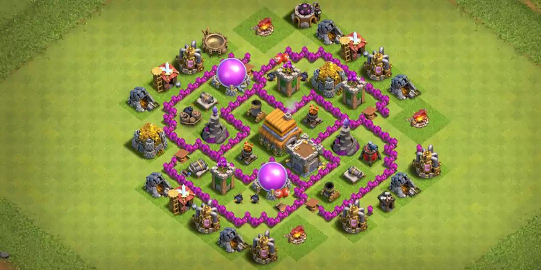 Efficient Town Hall 6 Farming Base Layout for Clash of Clans