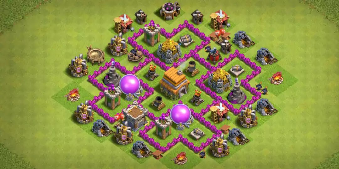 Best TH6 Farming Base to Protect Resources