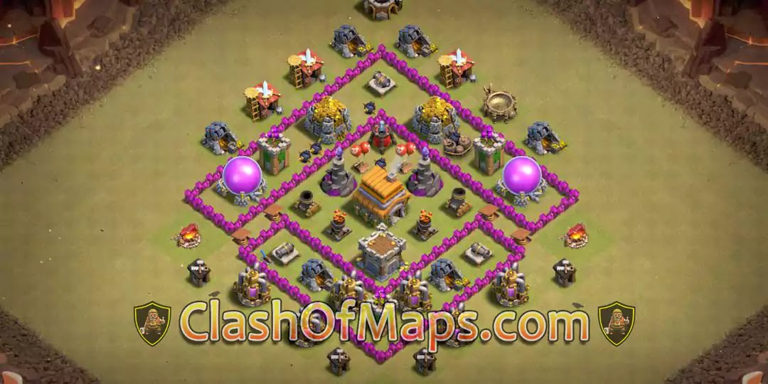 Impenetrable Town Hall 6 War Base to Win Clan Wars