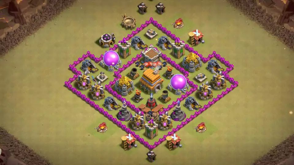 Optimized Town Hall 6 War Base for Clash of Clans Players