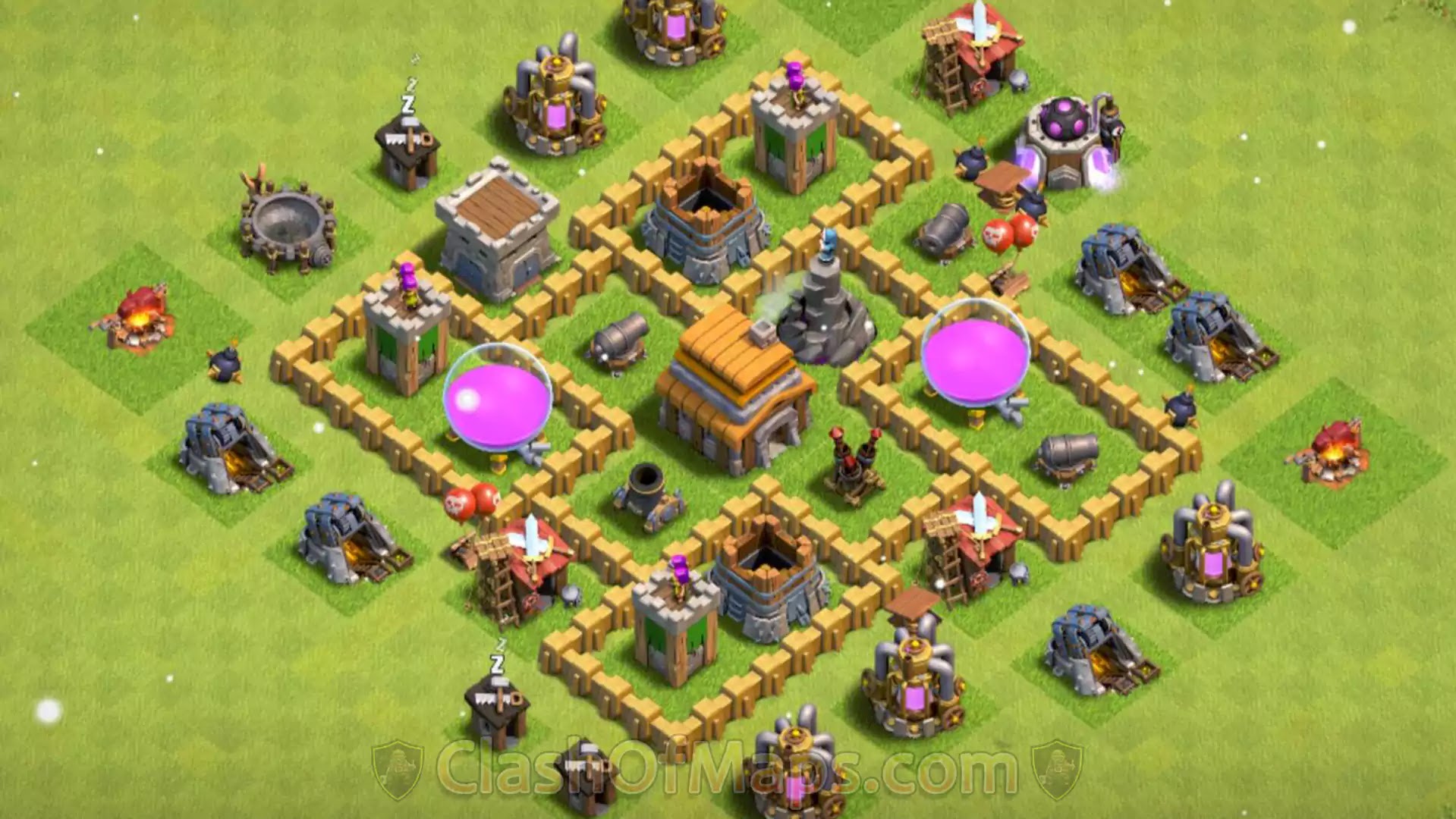 A Stronghold Town Hall 5 Farm base copy link – The Octangular Citadel