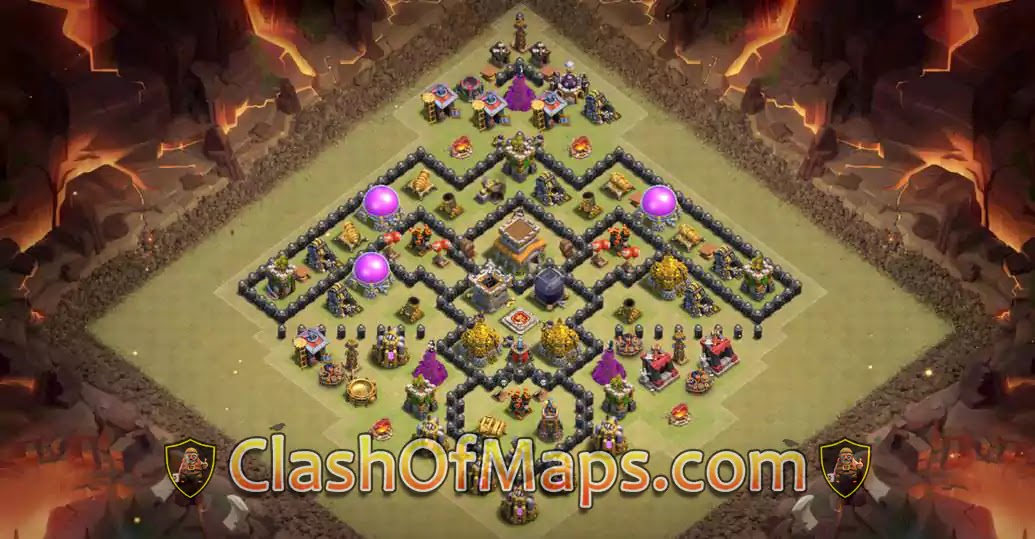 Hybrid TH8 War Base: The Perfect Balance