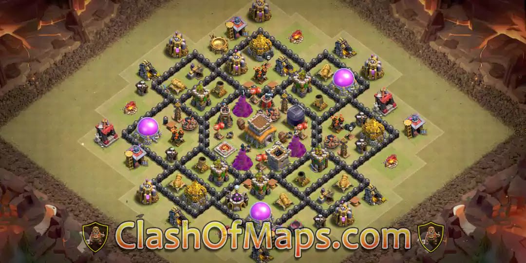 Best TH8 War Base 2024 With copy link - Tactics and Tips