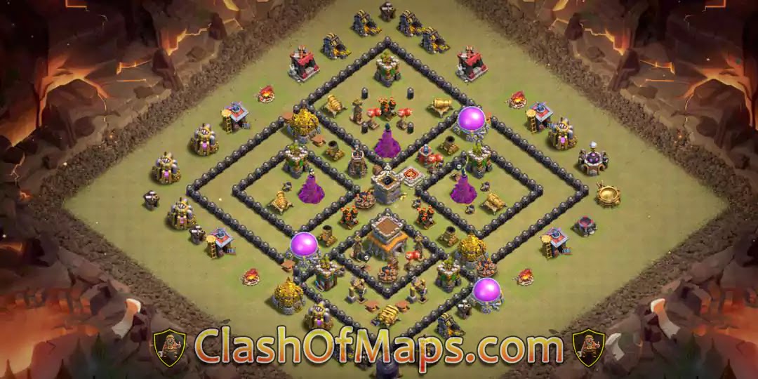 Top-Tier TH8 War Base Design: Win from Your Opponents