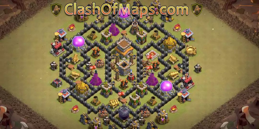 Town Hall 8 war base layout Link Copy