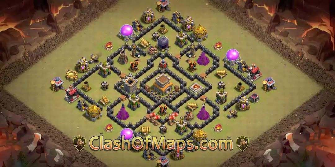 Anti-Balloon TH8 War Base Copy Loink: Protect Against Aerial Attacks