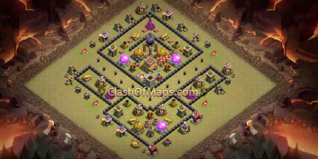 TH8 War Base with link: Ultimate Defense Base