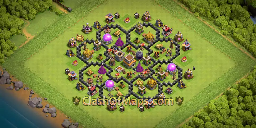 TH8 Farming Base Designs with Anti-Queen Walk