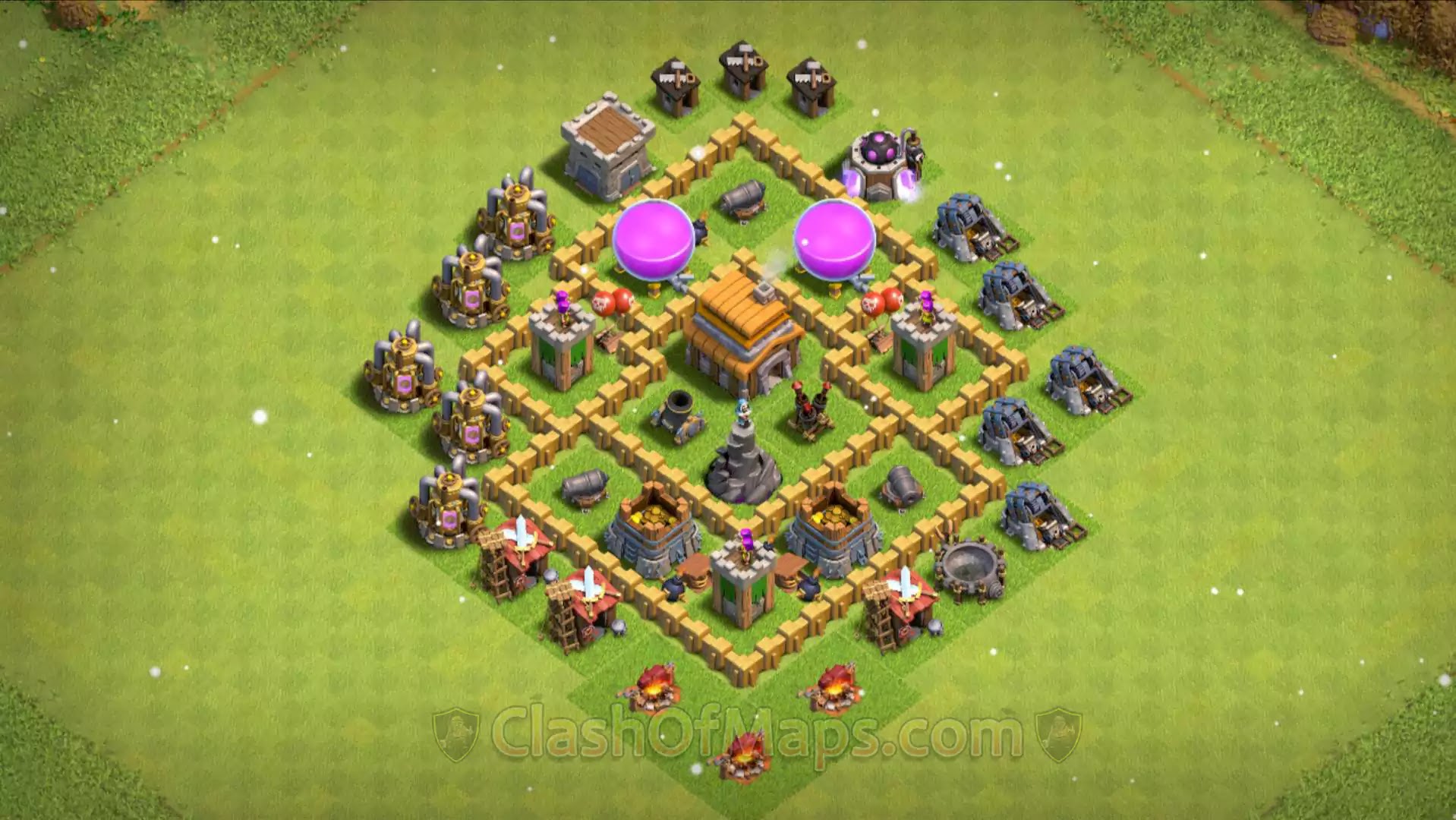 NEW!!! BEST TH5 Base With Link (FARMING) Loot protection Base 2024