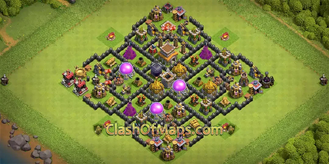 Th8 farming base layout for optimal resource collection