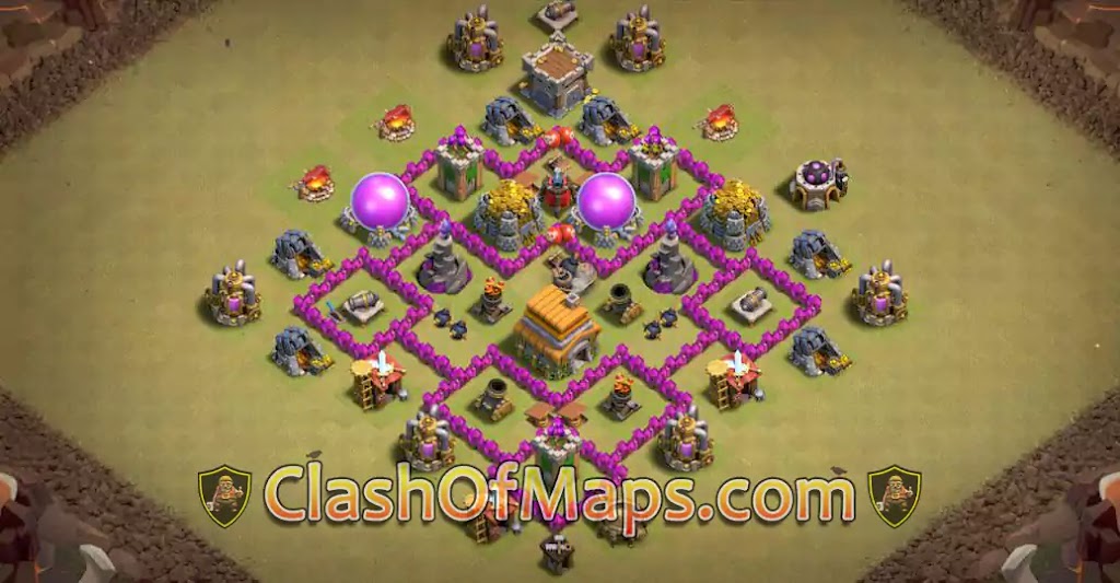 Clash of Clans Town Hall 6 War Base Design