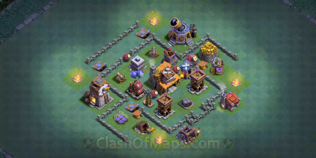 COC Bh4 Dense/Trophy Base With Copy LINK- Clash of Clans