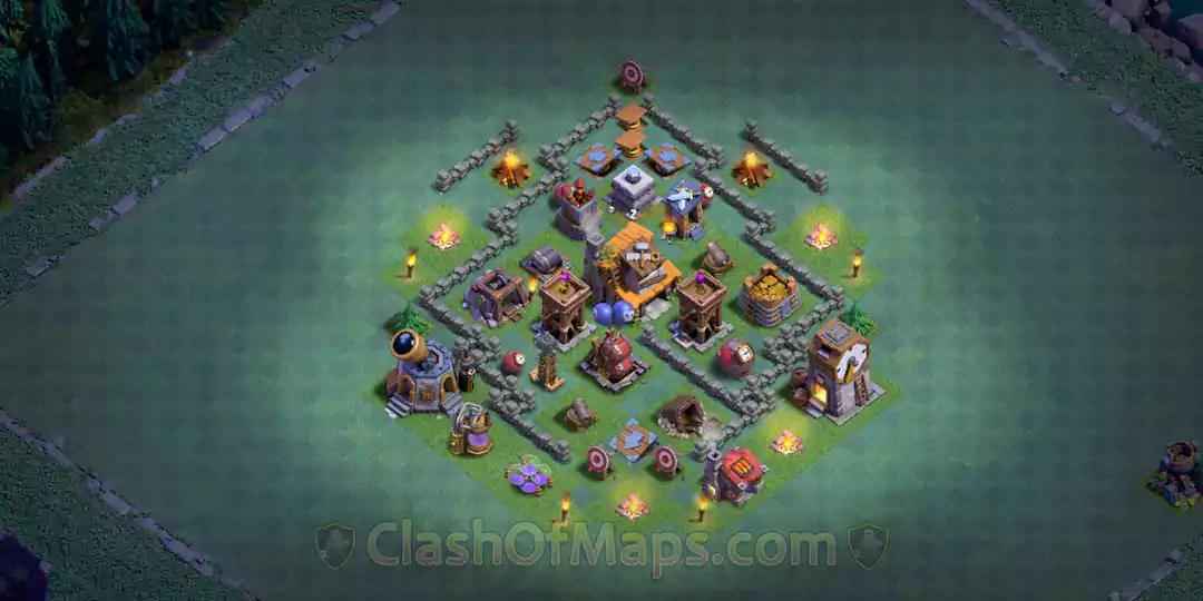A Stronghold Builder Hall 4 Trophy Base: The Octangular Citadel