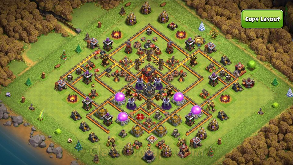 Top TH10 Trophy Base Layout 2024