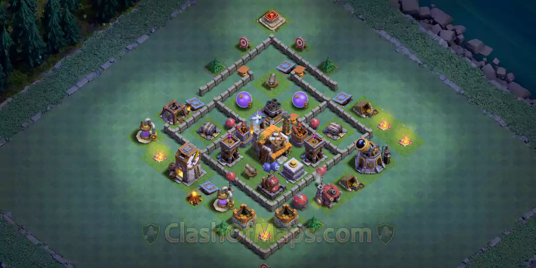 Best Builder Hall 5 Base for Trophy and Resource Protection