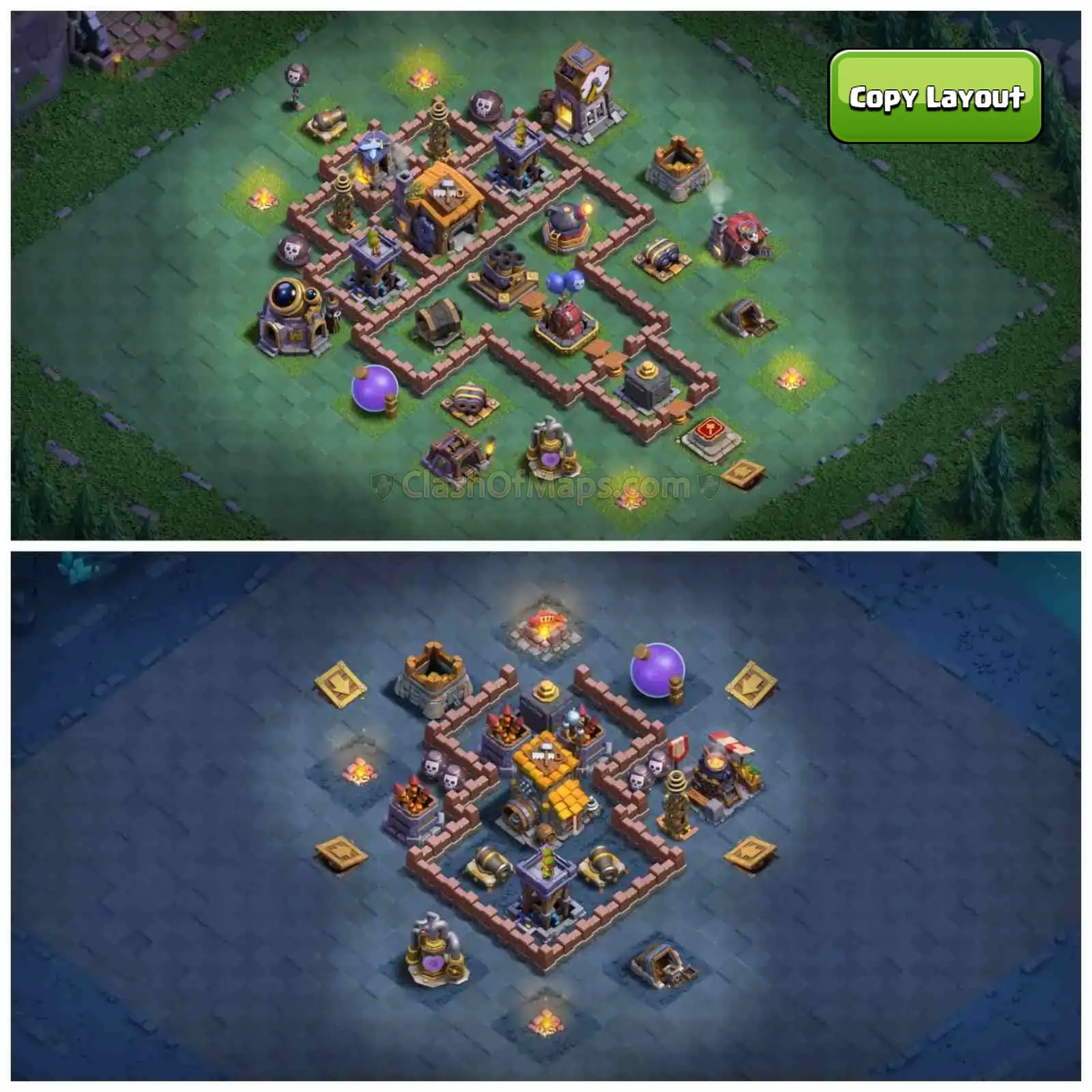 Easy-to-Copy Builder Hall 7 Base Designs for Versus Battles