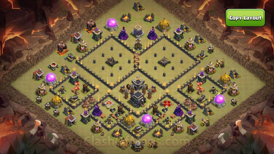 Top TH9 War Base Layout 2024