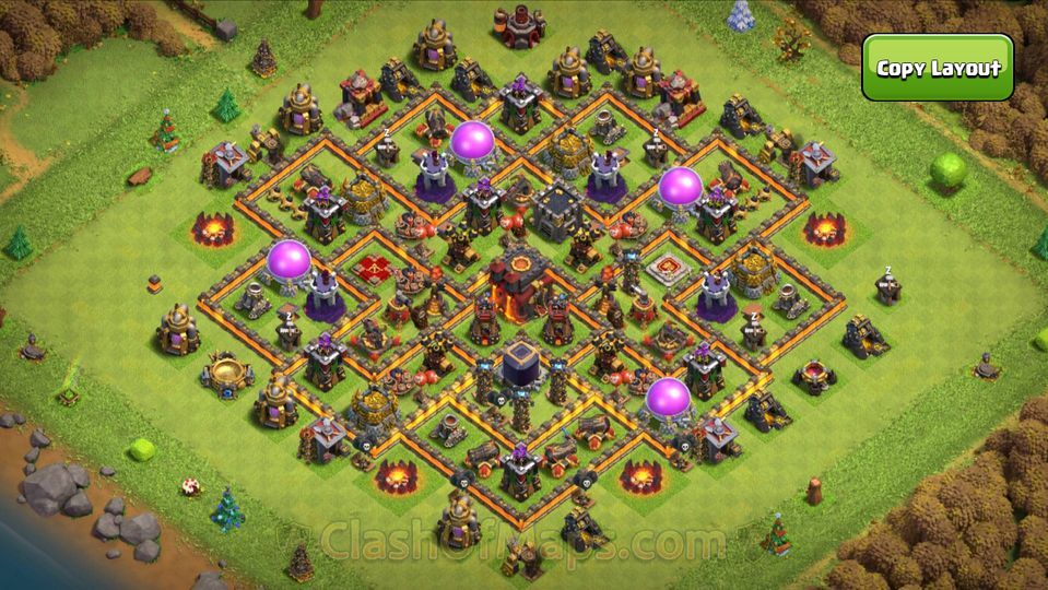 Unbeatable TH10 Base Copy Links for War, Farming, and Trophy Pushing