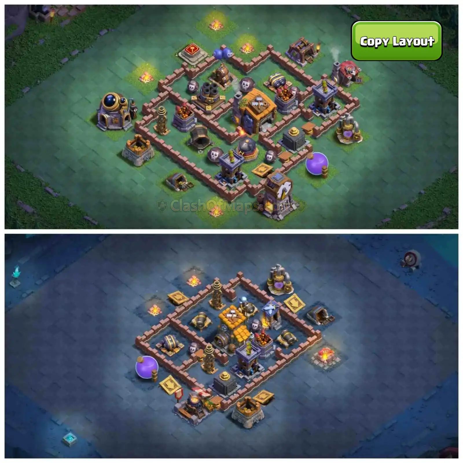 Proven Builder Hall 7 Base link Layouts for Defense and Trophy Pushing