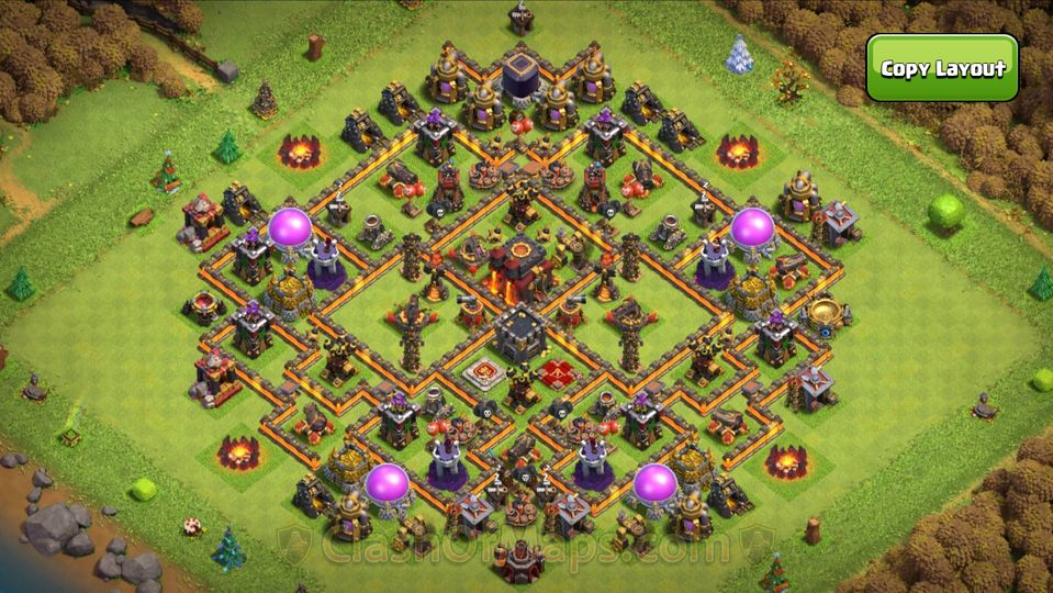 Ultimate TH10 Trophy Base copy link Layout for Leaderboard