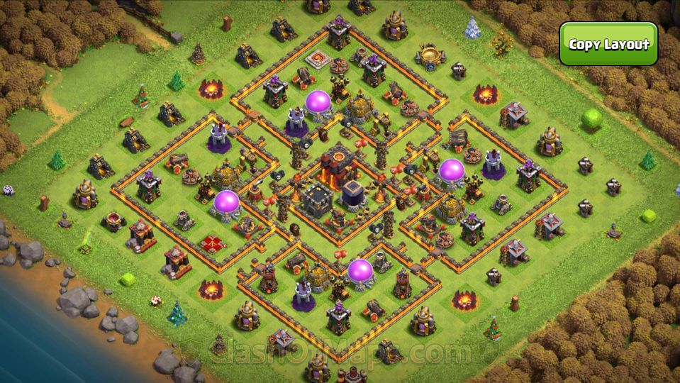 undefeatable Town Hall 10 Base Copy Links for Farming