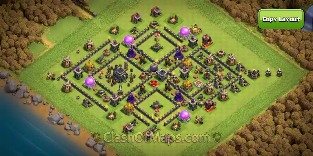 Unbeatable base th 9 terkuat Trophy Base Layout Defense