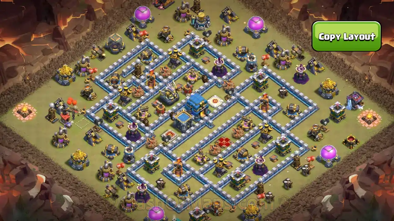 Powerful TH12 War Base Copy