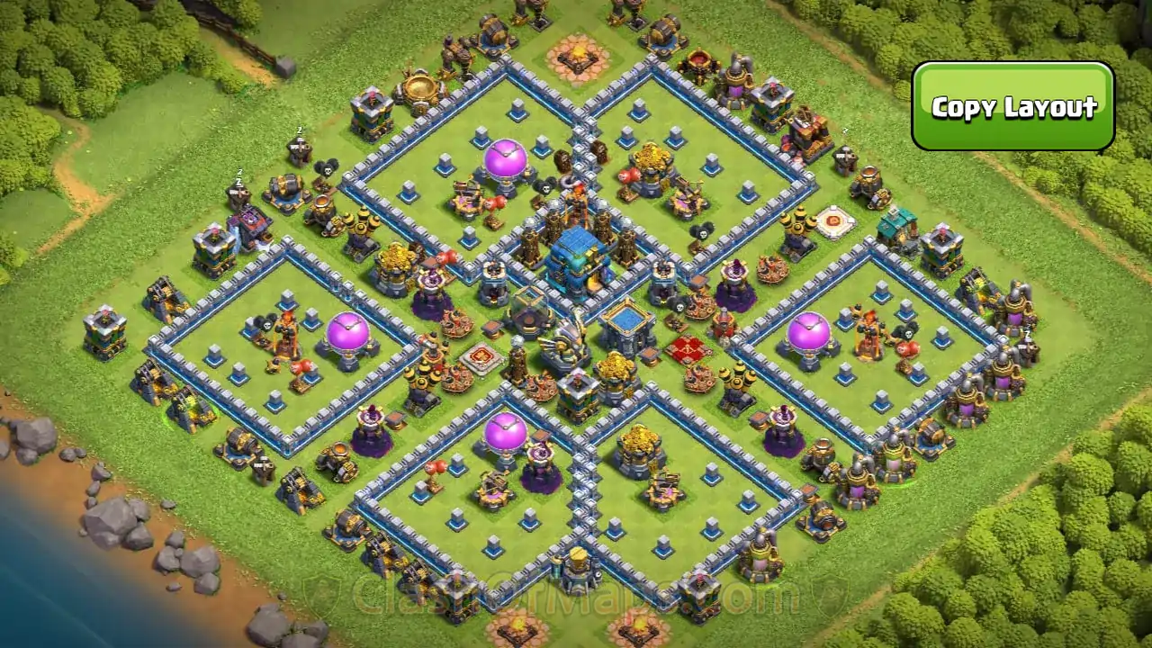 Best Town Hall 12 Hybrid Base Copy Links