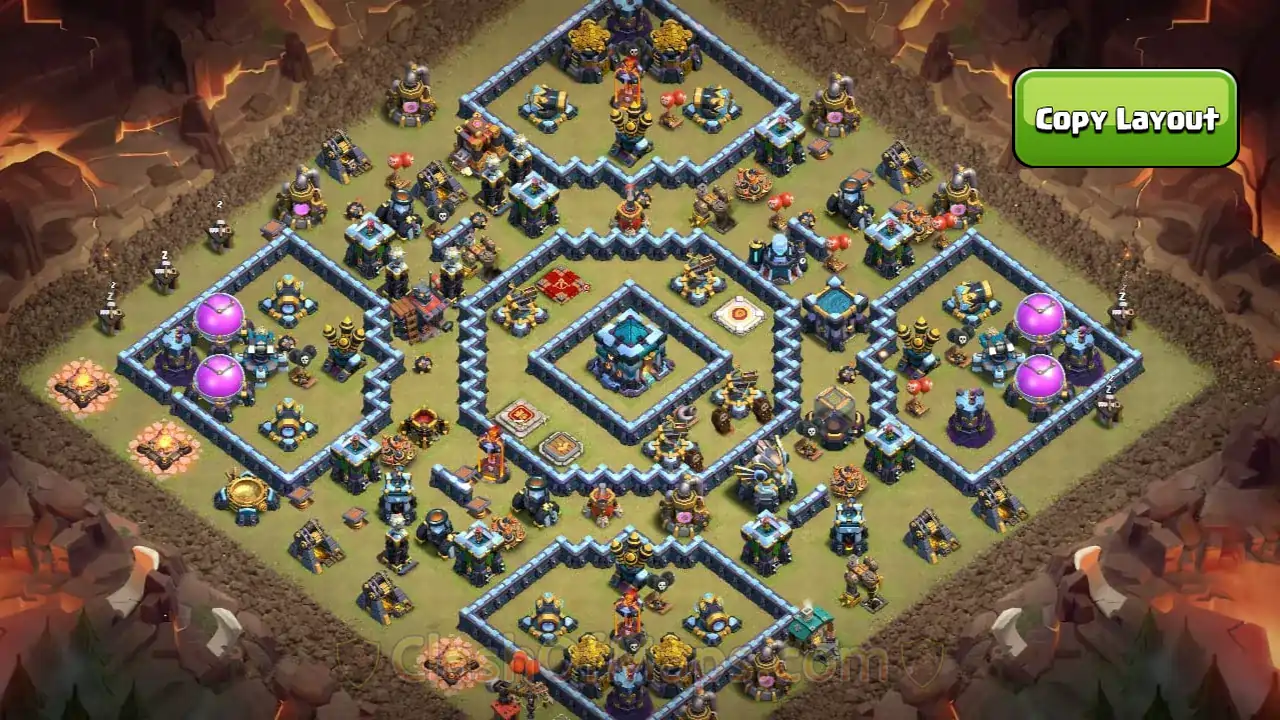 2024 TH13 War Base Designs with Copy Link